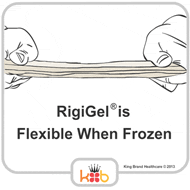 King Brand RigiGel is flexible when frozen